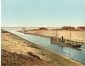 Canal de Suez. Entrée du lac Timsah.
