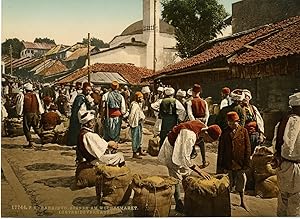 Bosnien. Sarajevo Szenen vom alten Marktplatz Getredeverkauf.