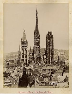 ND. Phot. France, Rouen, La Cathédrale, Les Tours et la Flèche