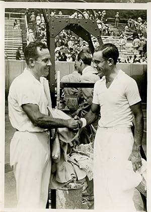 Placido Gaslini et Francis Hunter, après la finale de Coupe Davis