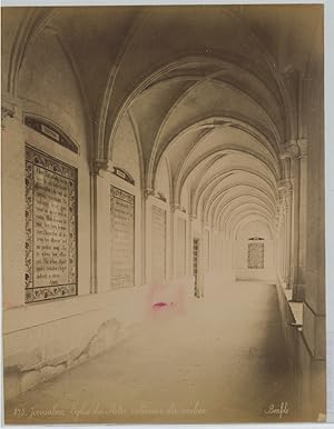 Bonfils, Palestine, Jérusalem, Eglise du Pater, intérieur du couloir