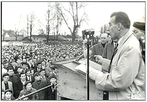 France, Grève des mineurs de Lorraine. Kurt Vallich (CGT)