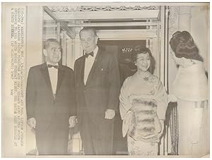 U.S.A., Washington, le président Johnson et le ministre japonais Sato