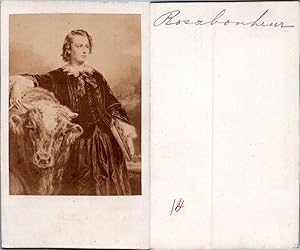 Rosa Bonheur, peintre et sculptrice française, d'après un tableau, circa 1865