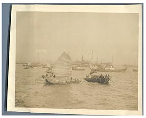 The Harbor  Vintage silver print Tirage argentique  9,5x12 China Hong Kong 