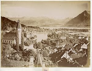 Suisse, Thun, Thoune, vue panoramique