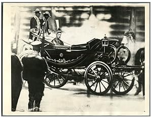 Japan, Tokyo, Emperor of Japan rides in open carriage