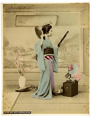 Imagen del vendedor de Japon, Girl with looking Glass a la venta por photovintagefrance