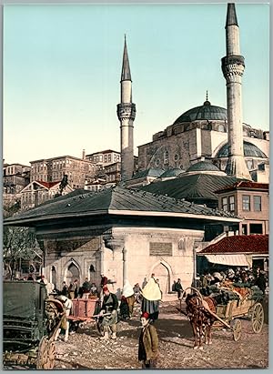 Türkei. Konstantinopel. Skutari. Brunnen und Strasse in Skutari.