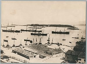 WWI, Greece, Blick au den Hafen von Korfu (       )