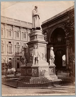 Edizioni Brogi, Italia, Milano, Monumento a Leonardo da Vinci