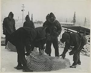 USA, Fairbanks (Alaska) Task Force Frigid, preparing snow shoes