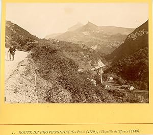 France, Route de Proveysieux, La Pinéa, l'Aiguille de Quaix