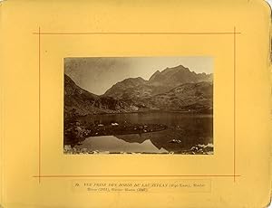 France, Vue prise du bord du Lac Jeplan (Sept-Laux), Rocher Blanc, Rocher Badon