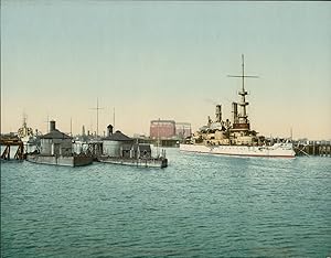 Pennsylvania, U.S.S. Iowa and Old Monitors at League Island Navy Yard.