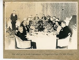 France, Dîner offert par les Grands Etablissements du Touquet Paris Plage. Table d'Honneur