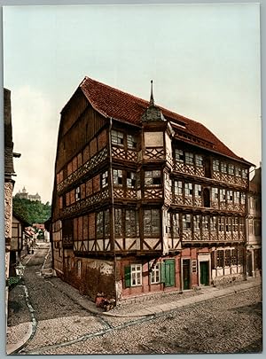 Wernigerode. Das alte Rathaus und Schloss.