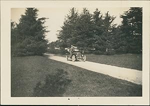 France, Le Plessis, Voiture Chenard-Walcker 9HP, 1912, Vintage silver print