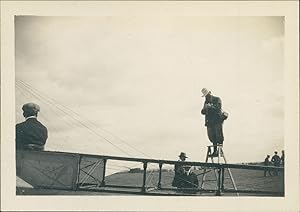 France, Cholet, Aviation, Avion, 1910, Vintage silver print