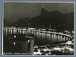 Brésil, Rio de Janeiro, Enseada de Botafogo a Noite