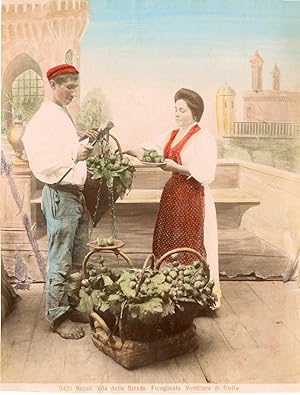 Italia, Costumi, Napoli, venditore di frutta