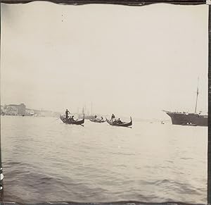 Italie, Venise, Gondoles, ca.1905, Vintage citrate print