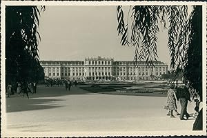 Autriche, Le Palais de Schönbrunn, 1952, Vintage silver print