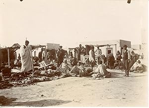 Maghreb, Marché, ca.1905, Vintage citrate print