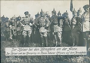 Première Guerre Mondiale 1914/18, L'empereur et le prince héritier dans le cercle des officiers s...