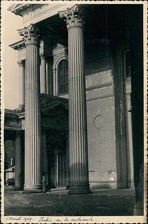 Seller image for Italie, Novara, Entre de la Basilique San Gaudenzio, Aot 1949, Vintage silver print for sale by photovintagefrance