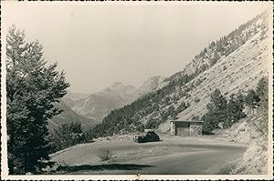 France, Sur la route des Alpes, Août 1949, Vintage silver print