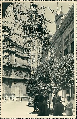 Espagne, Séville, Vue du Giralda, ca.1950, Vintage silver print