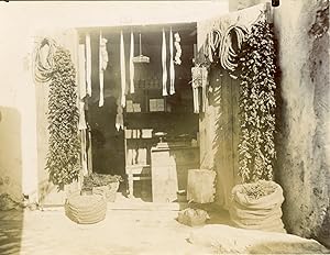 Maghreb, Magasin d'un marchand, ca.1905, Vintage citrate print