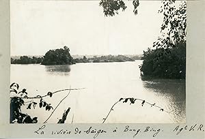 Indochine, Rivière de Saïgon à Bung Binh, ca.1899, Vintage silver print