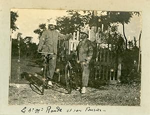 Indochine, Sergeant Major Ronde et son fourrier, ca.1911, Vintage silver print