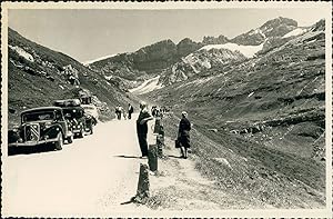 Suisse, Col du Klausen, Route, 1949, Vintage silver print
