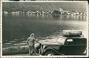 Suisse, Küssnacht, Vue du Lac de Zug (Zugersee), 1949, Vintage silver print