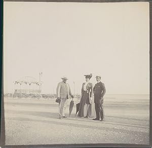 Grèce, Athènes, Promenade sur la plage, ca.1905, Vintage citrate print