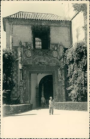 Espagne, Séville, l'Alcazar, ca.1950, Vintage silver print