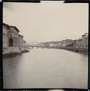 Italie, Florence, Firenze, Fiume Arno, Galleria degli Uf zi, Ponte alle Grazie