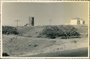 Espagne, Andalousie, Ancienne tour, ca.1952, Vintage silver print