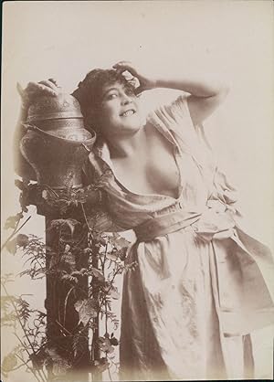Maghreb, Femme presque nue, ca.1880, Vintage albumen print
