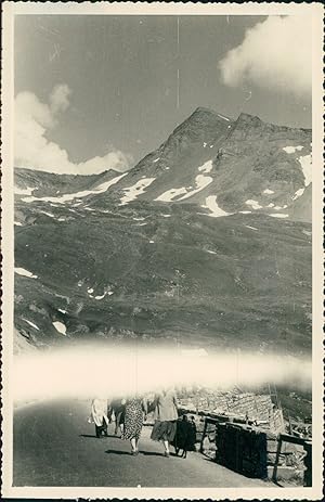 Autriche, Le Grossglockner, 1949, Vintage silver print