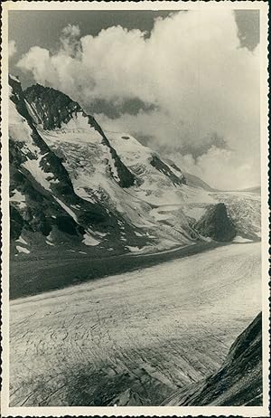 Autriche, Vue du Grossglockner, 1949, Vintage silver print