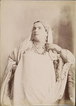 Maghreb, Jeune femme avec bijoux, ca.1880, Vintage albumen print