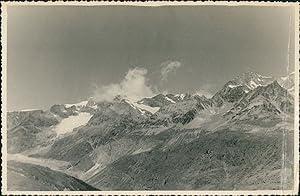 Suisse, Vue des sommets, 1949, Vintage silver print