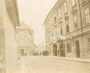 Laybach, rue et ses bâtiments, ca.1900, Vintage citrate print