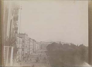 Italie, Naples, Rue, 1898, Vintage citrate print