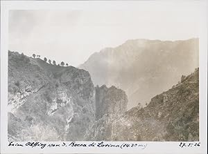 Italie, Le col de Bocca di Lorina, 1926, Vintage silver print