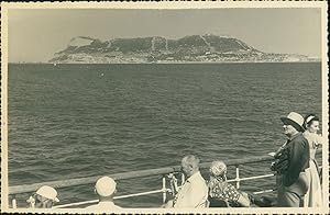 Maghreb, Vue de la côte depuis un bateau, ca.1950, Vintage silver print